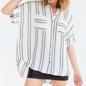 Silence + Noise Stripe Button Up Size